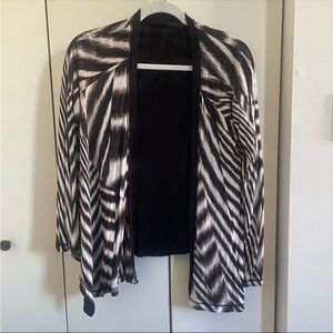 Black and zebra reversible cardigan (M)